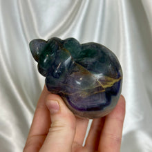 Load image into Gallery viewer, B-Grade Large Rainbow Fluorite Shell Carving A