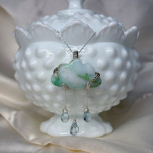 Load image into Gallery viewer, Sterling Silver Chrysoprase Rainy Day Necklace