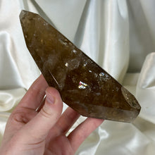 Load image into Gallery viewer, XL 1lb Natural Cognac Citrine Freeform with Rainbows on Stand