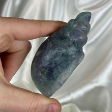 Load image into Gallery viewer, B-Grade Large Rainbow Fluorite Shell Carving G