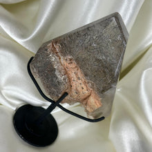 Load image into Gallery viewer, XXL Tourmaline and Rutile in Quartz with Lodolite on Stand