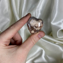 Load image into Gallery viewer, Flower Agate Heart Carving D