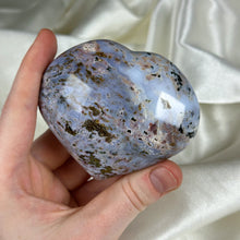 Load image into Gallery viewer, Large Pastel Sea Jasper Heart Carving