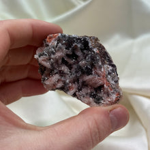 Load image into Gallery viewer, Unique Pink and Black Druzy Quartz Cluster
