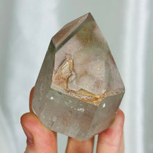 Load image into Gallery viewer, Lithium x Chlorite Quartz Partially Polished Tower H