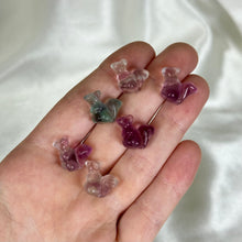 Load image into Gallery viewer, Rainbow Fluorite Squirrel Carvings