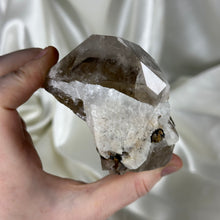 Load image into Gallery viewer, Unpolished 11.3oz Raw Honey Citrine with a Smoky Phantom, Black Tourmaline and Golden Mica