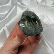 Load image into Gallery viewer, Blue Flash Labradorite Heart Carving