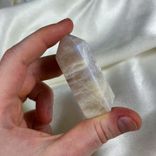 Load image into Gallery viewer, Belomorite Sunstone with Moonstone Tower D