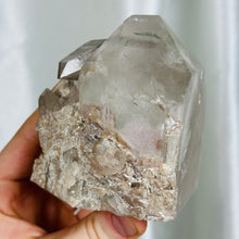 Load image into Gallery viewer, XL Lithium x Chlorite Quartz Partially Polished Tower with Floating DT (1lb 5oz)