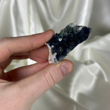 Load image into Gallery viewer, Blueberry Fluorite on Quartz Cluster A