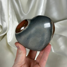 Load image into Gallery viewer, Dual-Toned Polychrome Jasper Heart Carving