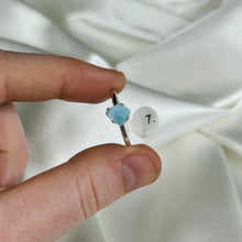 Load image into Gallery viewer, Size 7 Sterling Silver Larimar Ring B