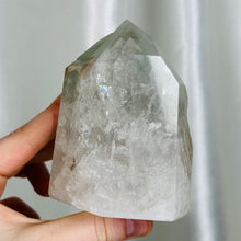Load image into Gallery viewer, Lithium x Chlorite Quartz Partially Polished Tower I (1lb 1oz)