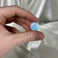 Load image into Gallery viewer, Turtle-back Pattern Chatoyant Larimar Sphere B