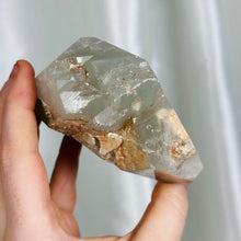 Load image into Gallery viewer, XL Lithium x Chlorite Quartz Partially Polished “Heart” Cluster (1lb 1.5oz)