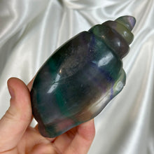 Load image into Gallery viewer, B-Grade Large Rainbow Fluorite Shell Carving I