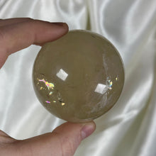 Load image into Gallery viewer, Sunshine Natural Brazilian Citrine Sphere with Rainbows (10.2oz!)