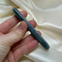 Load image into Gallery viewer, Polished Flashy Blue Kyanite Wand Carving