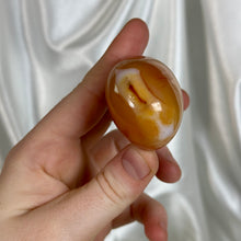 Load image into Gallery viewer, Orange and White Carnelian Palmstone