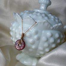Load image into Gallery viewer, Gold-Fill Gem Lepidolite Donut Necklace A