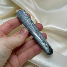Load image into Gallery viewer, Polished Flashy Blue Kyanite Wand Carving
