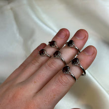Load image into Gallery viewer, Adjustable Garnet Sterling Silver Rings