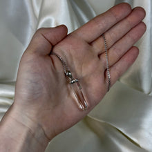 Load image into Gallery viewer, Sterling Silver AAA Clear Quartz with Watermelon Tourmaline Pendant