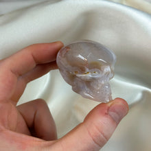 Load image into Gallery viewer, Flower Agate Skull Carving D