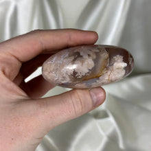 Load image into Gallery viewer, Chunky Blue-Based Flower Agate Palmstone