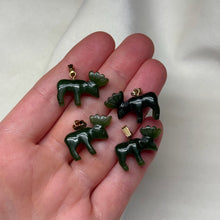 Load image into Gallery viewer, Nephrite Jade Deer Pendants