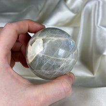 Load image into Gallery viewer, Garnierite Green Moonstone with Smoky Quartz Sphere