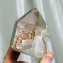 Load image into Gallery viewer, Lithium x Chlorite Quartz Partially Polished Tower E (1lb 1oz)