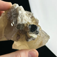 Load image into Gallery viewer, Unpolished 7.2oz Raw Honey Citrine Cluster with Green Tourmaline and Golden Mica