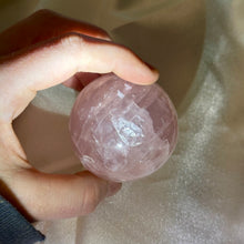 Load image into Gallery viewer, 7.6oz Star Rose Quartz Sphere