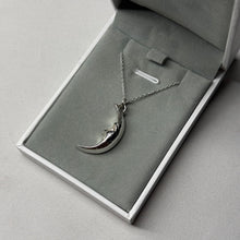 Load image into Gallery viewer, Sterling Silver Crescent Moon Necklace (The Sterling Collection Release 001)