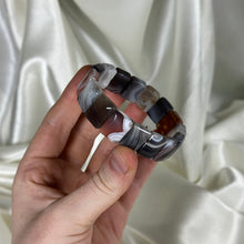 Load image into Gallery viewer, Botswana Agate Beaded Stretch Bangle A