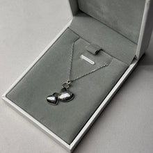 Load image into Gallery viewer, Sterling Silver Puffy Hearts Necklace (The Sterling Collection Release 001)