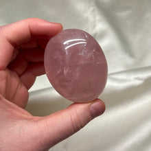 Load image into Gallery viewer, Star Rose Quartz Palmstone with Pyrite E