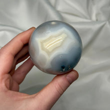 Load image into Gallery viewer, Astral Dendritic Opal x Banded Agate Sphere