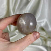 Load image into Gallery viewer, Shimmery Muted Blue Rose Quartz Palmstone