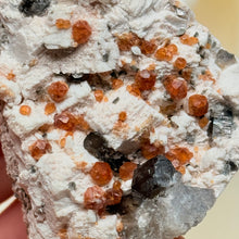 Load image into Gallery viewer, Self Standing Spessartine Garnet on Smoky Quartz