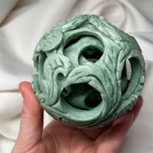 Load image into Gallery viewer, Serpentine Puzzle Ball Carving