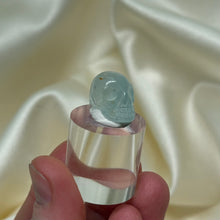 Load image into Gallery viewer, Blue Topaz Skull Carving