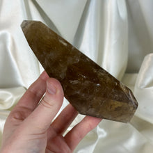 Load image into Gallery viewer, XL 1lb Natural Cognac Citrine Freeform with Rainbows on Stand