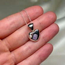 Load image into Gallery viewer, Chunky Heart Necklace B “The Valentine Collection” (discounted due to fractured gems)