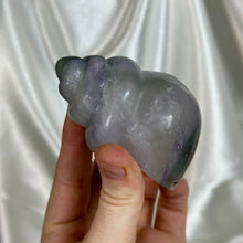 Load image into Gallery viewer, B-Grade Large Rainbow Fluorite Shell Carving F