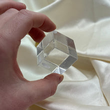 Load image into Gallery viewer, Icy Clear Quartz Cube Carving