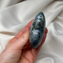 Load image into Gallery viewer, Moody Blue Sea Jasper Heart Carving