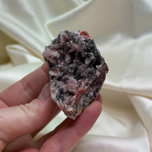 Load image into Gallery viewer, Unique Pink and Black Druzy Quartz Cluster